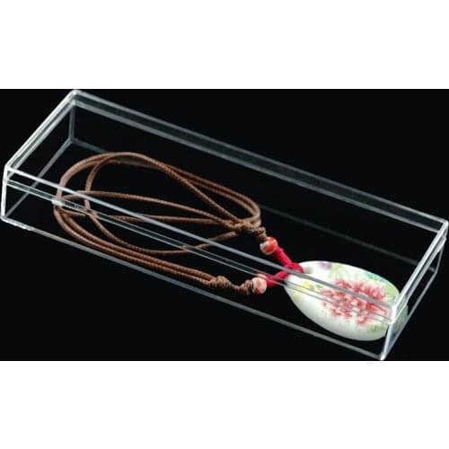 Transparent plastic rectangle storage box for small jewelry packaging box electronic parts product display box party gift box
