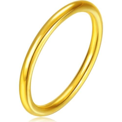 Pure 999 Yellow Gold 3D Ring Band Unisex Ring 1pcs