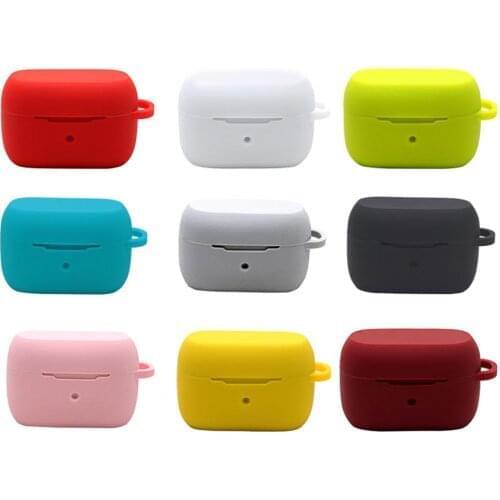 Dust-proof Silicone Protective Cover Shell Anti-fall Earphone Case For Jabra Elite 85t Bluetooth Earbuds With Carabiner Hook