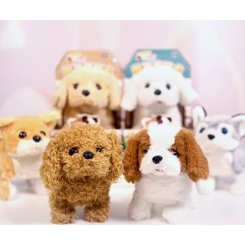 Realistic Teddy Simulation Dog Smart Called Walking Electric Plush Toy Teddy Robot Dog Toy Puppy Plush for Christmas Gift