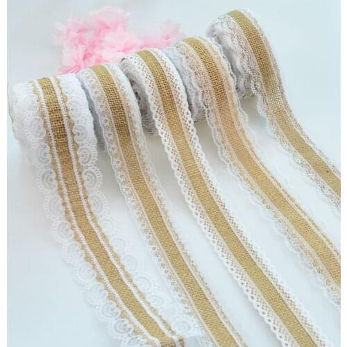 DIY handmade Christmas wedding craft lace rolls on both sides of lace ribbon linen rolls