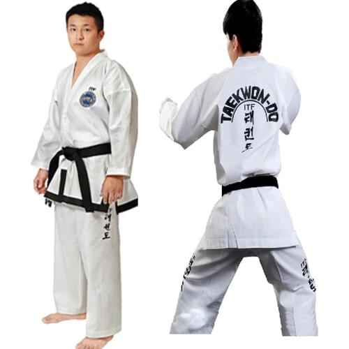 Taekwondo 1-3DAN Dobok Standard ITF Uniform For Master Assistant Instructor Exquisite Embroidery Taekwondo Suit тхэквондо