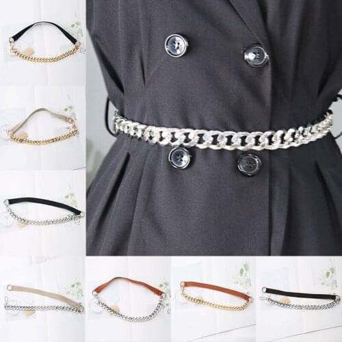 Thin Belt Elastic Silver Chain Belt Smooth Waistband Fashion Stretch Corset Belts For Women More Style Ladies Dress Cummerbunds