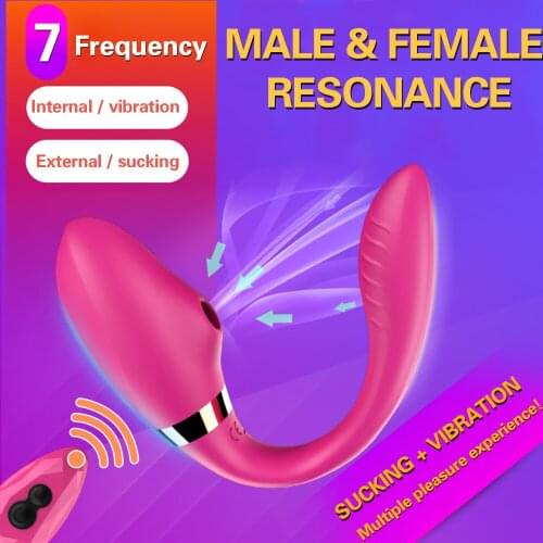 Sucker Vibrator For Women U Type Vibrator Vagina Balls Clitoris Stimualtor Wireless Remote Dildo Vibrator Orgasm Toys For Adults