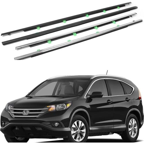 Outside Window Moulding Weather Seal Strip Wind Deflector Rainbars Set For Honda CR-V CRV 2012 2013 2014 2015 2016 72410T0AA01