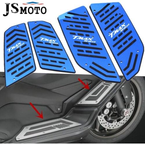 High Quality CNC Aluminium Footrest Foot Rest Pad Mat Footboard Motorcycle For YAMAHA T-MAX560 TMAX 560 Tech Max 2019 2020 2021