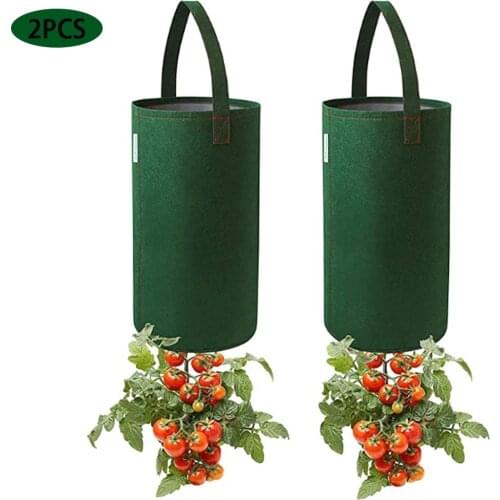 High-Quality Felt Hanging Tomato Grow Bag Upside Down Tomato Planter Multi-function Strawberry Vegetable Flower Plant Grow Bags