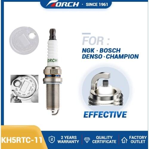 China Original TORCH KH5RTC-11 Spark Plug Replace for Denso K16HPR-U11 for 0242229702 NGK 6376 Spark Plug Gap Gauge Tool 1PCS