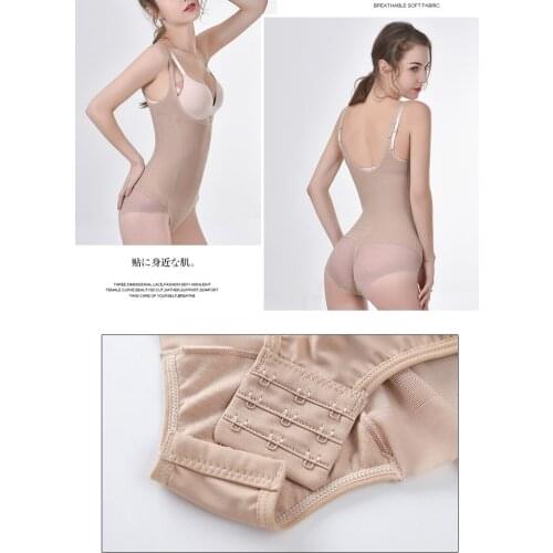 Women Waist Trainer Shape Wear Thong Bodysuit Seamless Faja Open Bust Body Shape Wear For Women Tummy