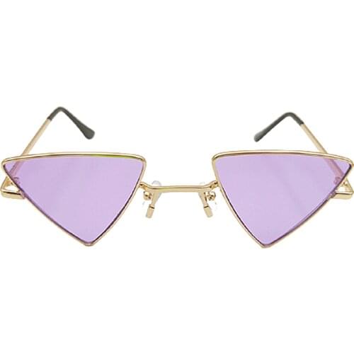 Triangle One Piece Women Sunglasses Vintage Rimless Clear Ocean Lens Eyewear Fashion Men Cat Eye Sun Glasses Cute Sexy Retro