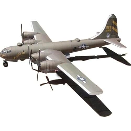 1:47 DIY 3D B29 Super fortress Plane Paper Model Assemble Hand Work Puzzle Game DIY Paper Models Airplane Toys