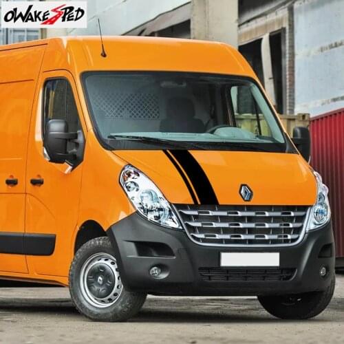 1pcs Car Bonnet Sport Stripes Racing Styling Hood Engine Cover Decor Sticker For Renault Master Exterior Accessories Vinyl Decal