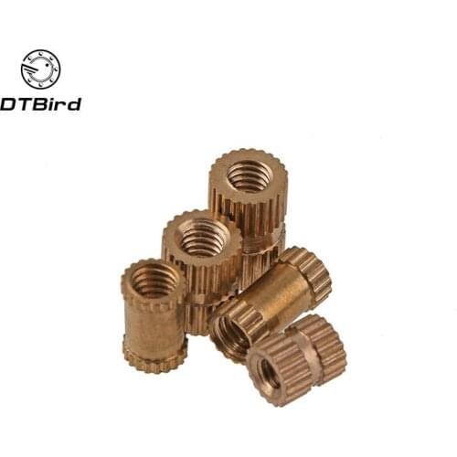 100pcs M1.6*2.5*4 MM Injection Nut Copper Insert Knurled Nuts Knurling Tool Embedded Parts Knurl Nut