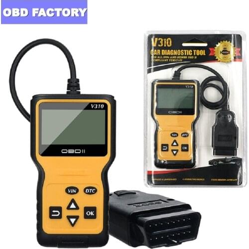 6 Languages fault code reader V310 Engine Coolant Temp Car Speed Probe Diagnostic Tool V310 EOBD OBDII CAN Auto Code Scan Tool
