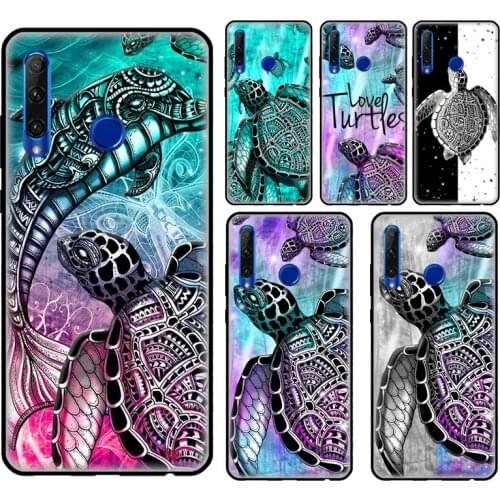 Sea turtle shell ocean pattern art Case For Huawei Honor 9X 8X 8 9 10 10X Lite 20 Pro 4C 6C 7A 7X 8X 9X 8A 9S 7C 10i Cover
