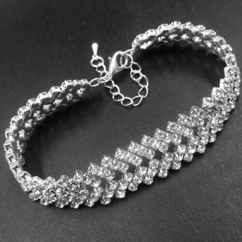 DollyBling chain link Crystal Women Men jewelry Infinity Rhinestone bracelet bangles Gifts for wedding party (bra-032)