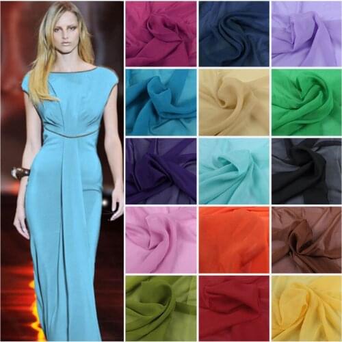 1 meter polyester chiffon fabric 100D Drape Bridal Wedding Dress Georgette tulle Lining Fabric Skirt Party Decorator 150cm wide