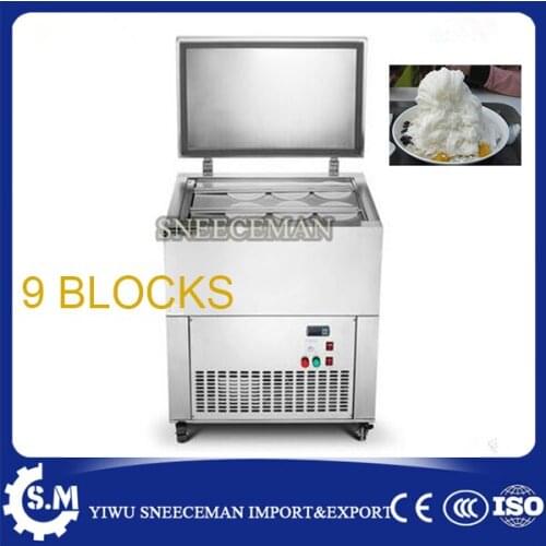 9 Blocks electric snowflake ice shaving maker High efficiency and energy-saving snowflake ice machine