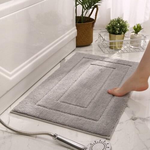 Flocking Entrance Door Non-slip Floor Mat Household Bathroom Toilet Entrance Water Absorption Foot Door Protective Floor Mat