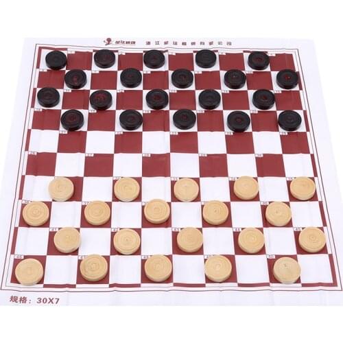 2019 Good Sale 1set New International Checkers The international Standard Competition for The wood Chess Game For Students