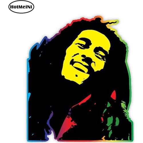 HotMeiNi 13cm X 10.7cm Bob Marley Sticker Funny Car Decal Sticker Car Styling Auto Motor Decor Graphics Car Accessories