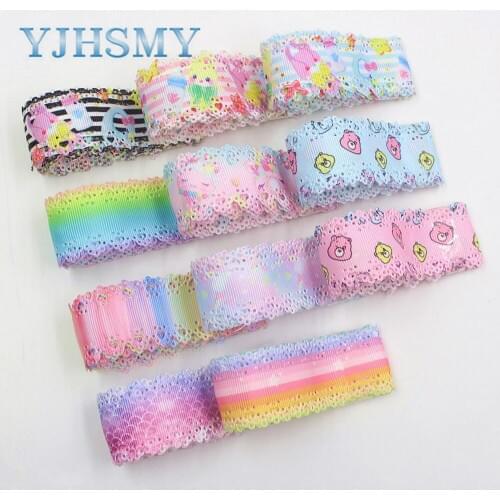 I-19625-1445,1"(30mm),5yards Bilateral hollow printed grosgrain ribbon, bow DIY handmade accessories decoration