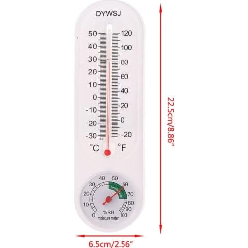 Indoor Outdoor Wall Hung Thermometer Hygrometer Garden Office Temperature Logger