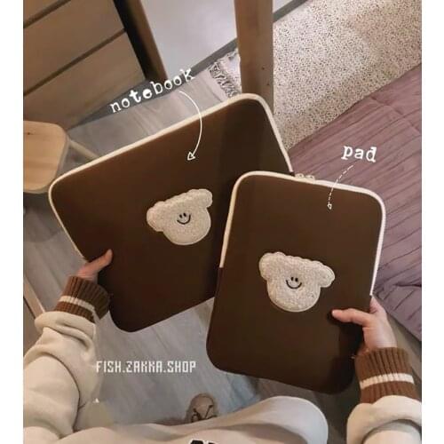 Laptop case korean 13 14 15.4 15.6 Inch For HP DELL Notebook Cute Bag for Macbook Air Pro 13.3 Shockproof Case Laptop Sleeve