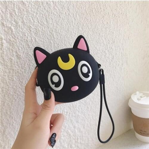 Star Moon Cat Luna Wallets Coin ID Card Holder Purse Bags Backpack Decorations Anime Bag Women Girl Children Fashion Purses