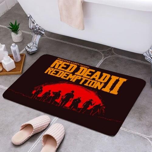 Red Dead Redemption 2 3D Print Doormats Rectangle Non-Slip DoorMat Bedroom Kitchen Entrance Print Door rugs Dropshipping