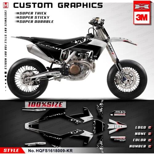 KUNGFU GRAPHICS Vinyl Sticker Complete Wrap Kit for Husqvarna FS450 TC FC TE FE TX FX 125 150 250 300 350 450 501 2017 2018 2019