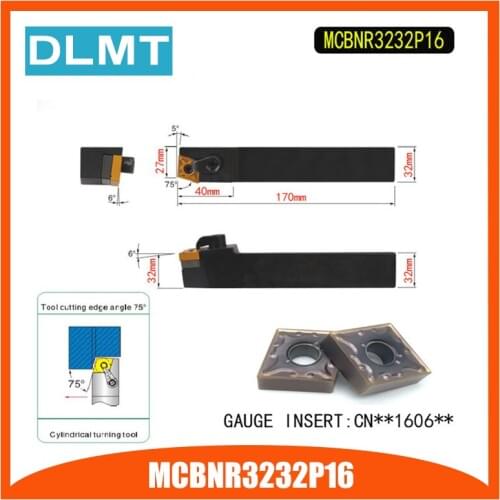MCBNR3232P16 75 Degree External Turning Lathe Bar Tool Holder For CNMG160608 CNMG160612 Used on CNC Lathe Machine