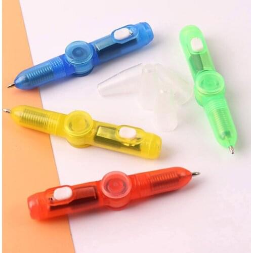 2in1 Multi-function Spinning Pen LED Colorful Luminous Rolling Pen Ballpoint Pen Glowing Childrens Learning Toy For Child