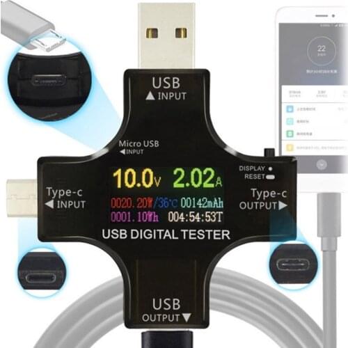 Multifunction Type-c Usb Meter Tester Lcd Digital Multimeter Voltage Current Usb Meter Tester Multimeter Accessories Tool