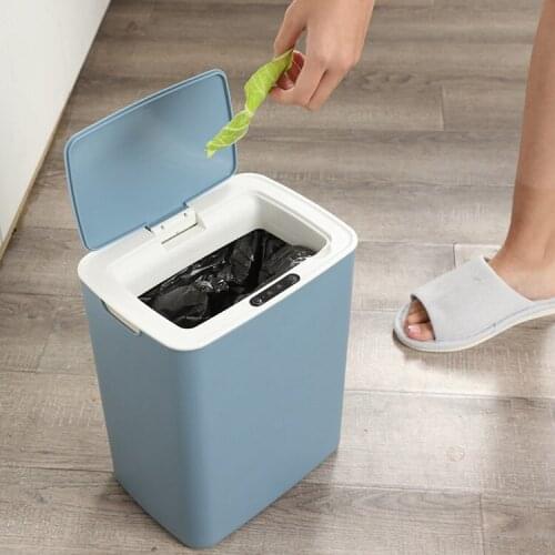 Smart Sensor Trash Can Electronic Automatic Household Bathroom Toilet Waterproof Sensor Bin USB Battery Smart Home Trash Can