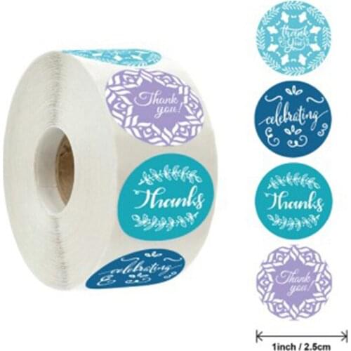 500Pcs/roll Thank You Sticker For Seal Label Scrapbooking Decoration Sticker Stationery Sticker 4 Types