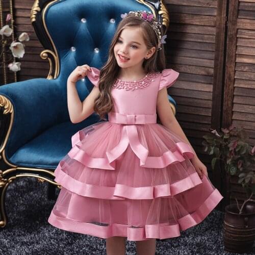 Girls Dress Elegant New Year Princess Children Party Dress Wedding Gown Kids Dresses for Girls Birthday Party Dress toddler