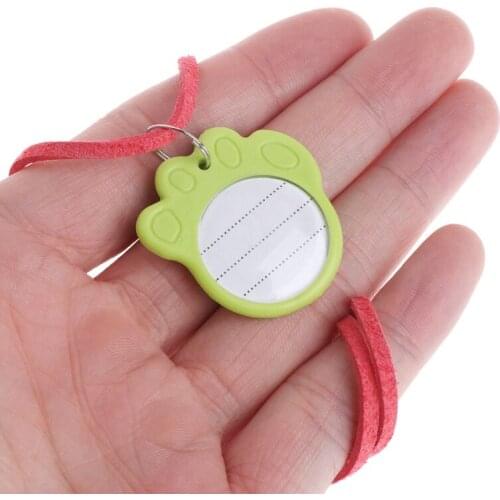 Paw Shape Anti-Lost Pet Dog Cat ID Tag Name Address Phone Number Collar Pendant