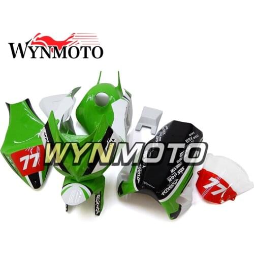 Full Fiberglass Racing Injection Fairings For Kawasaki ZX-10R ZX10R 2008 2009 2010 Motorbike Green Black Cowlings