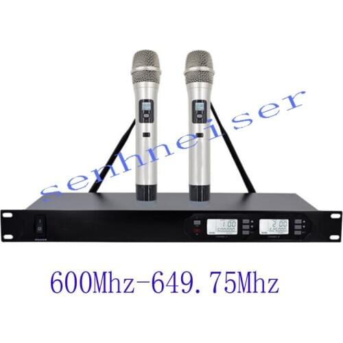 Professional ZiXuan 2 channel Wireless microphone system UHF channels dynamic microphone 2 karaoke Stage microphone