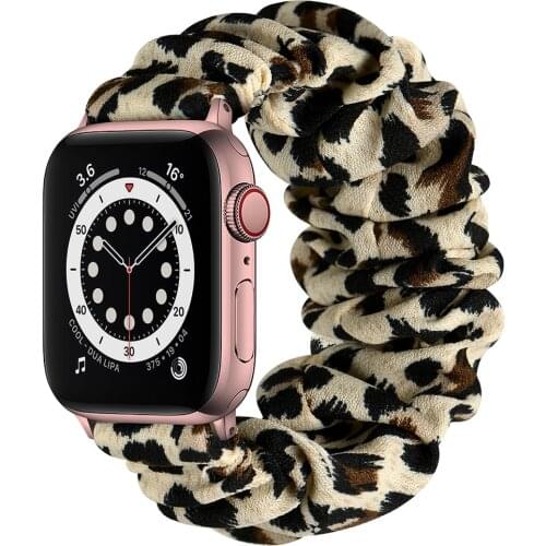 Strap For Scrunchie Apple Watch 6 Band SE 44mm 40mm Fabric Elastic Watchbands For iWatch Series 5 4 Bracelet Applewatch 42mm 38