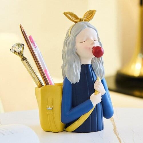 Creative Fashion Marker Pen Desk Pen Holder Office Desktop Storage Decoration Office Supplies Student Practical Stationery
