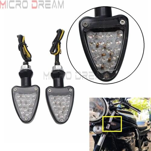 Universal 10mm E-Mark Motorcycle Amber Light Turn Signals Indicators For Honda Suzuki Kawasaki Yamaha Triumph BMW LED Blinkers