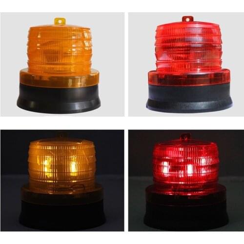 LED solar Warning Light 12V-24V Solar Flashing Strobe Beacon Emergency LED Warning Light Car Auto Lamp