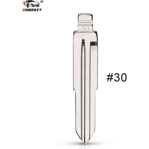 Dandkey Universal Folding Flip Car Key Blank Uncut Blade 30# NO.30 For CMC Junjie Galena Sceo Daewoo Matrix Chromed Copper