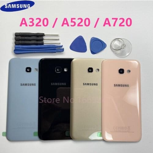 Back Glass Cover For SAMSUNG Galaxy A3 A5 A7 2017 A320 A320F A520 A520F A720 A720F Battery Rear Door Housing Case Parts + Tools