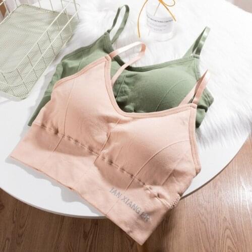 Wasteheart Sexy Women Fashion Skin Green Bralette Wireless Padded Bras Student Maiden Bra Underwear Cup A B Female Bralette