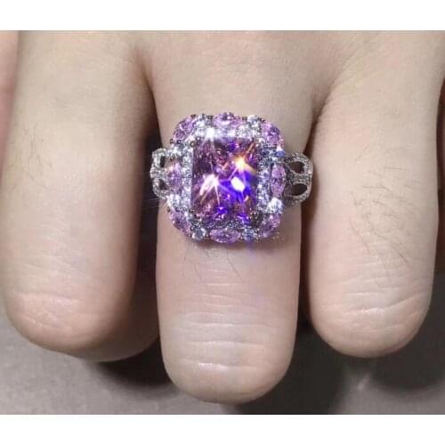 DIWENFU Real 925 Sterling Silver Amethyst Jewelry Ring for Women Bohemia Wedding Bands Silver 925 Jewelry Yellow Topaz Bizuteria