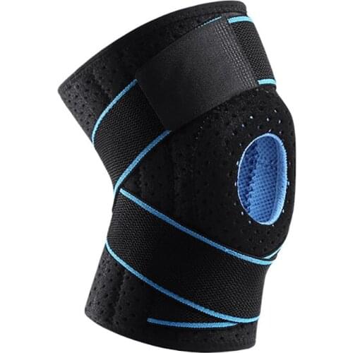 1PC Knee Brace Support Sleeve Adjustable Open Patella Stabilizer Protector Sports Wrap for Arthritis Meniscus Tear Running