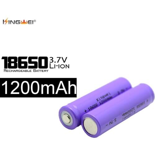 10pcs/lot 18650 Battery 3.7V 1200mAh Li-ion Purple Rechargeable Battery Bateria for Flashlight Power Bank Laser Pen